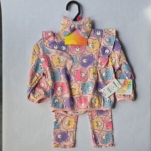 Care Bears 3pc Top, Headband, Leggings Set - NWT